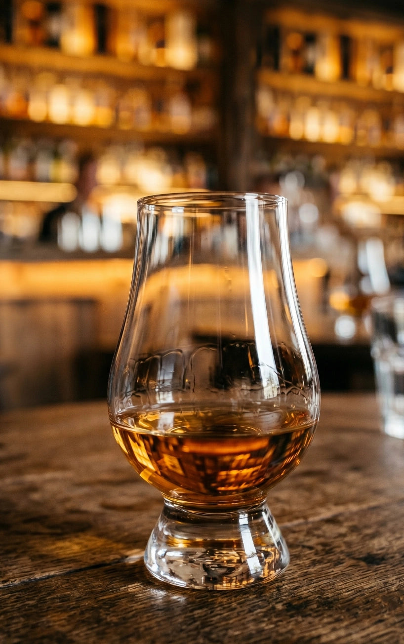A Glencairn glass is designed to tasting Whisky