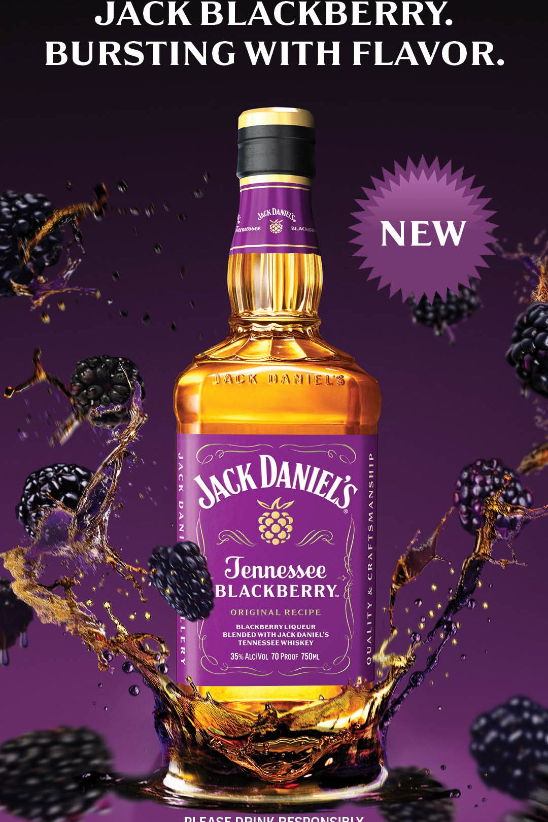 Jack Daniel's Blackberry Whiskey 750mL - SoCal Wine & Spirits