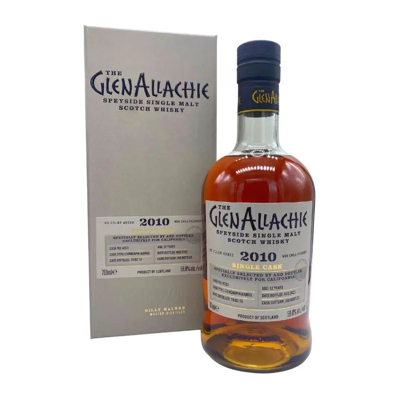 GlenAllachie 2010 12 year Chinquapin Cask 4553 - SoCal Wine & Spirits