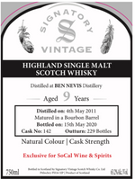 Signatory Scotch Club Ben Nevis - SoCal Wine & Spirits